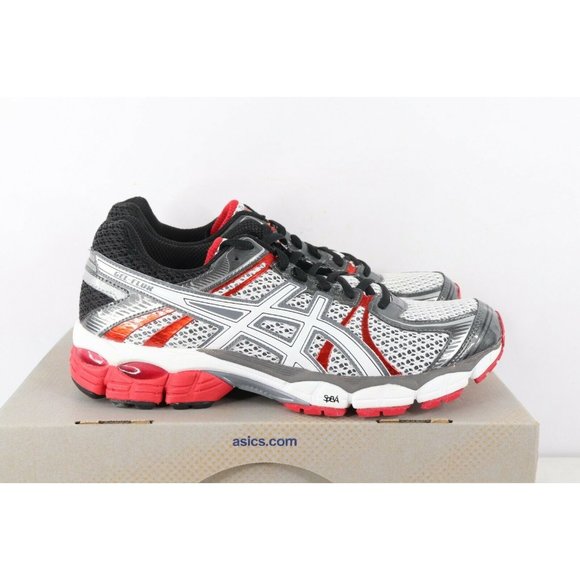 NOS Vintage Asics Gel Flux Jogging Running Shoes Sneakers White Red main image 5